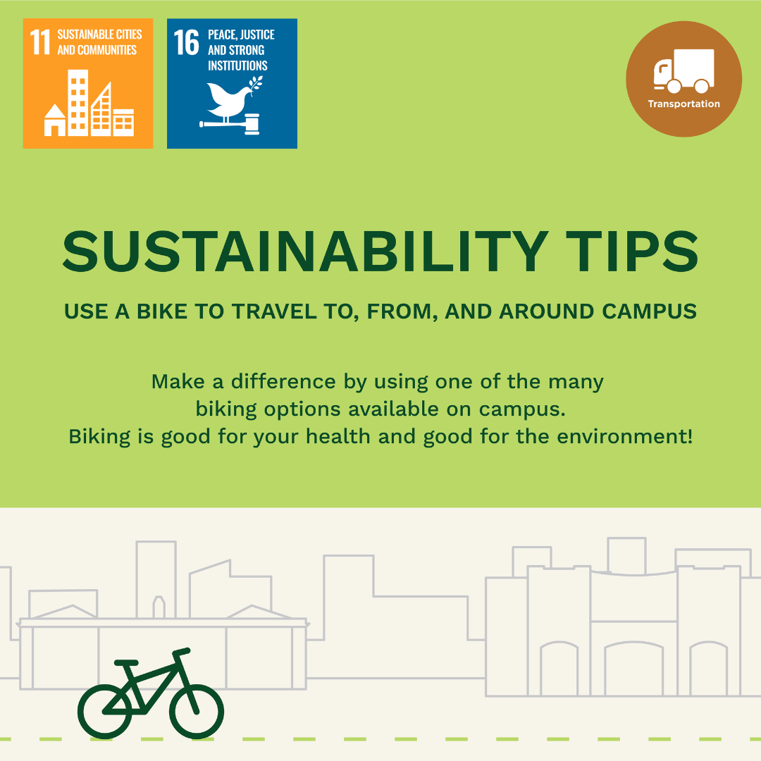 Make a difference by using sustainable transportation