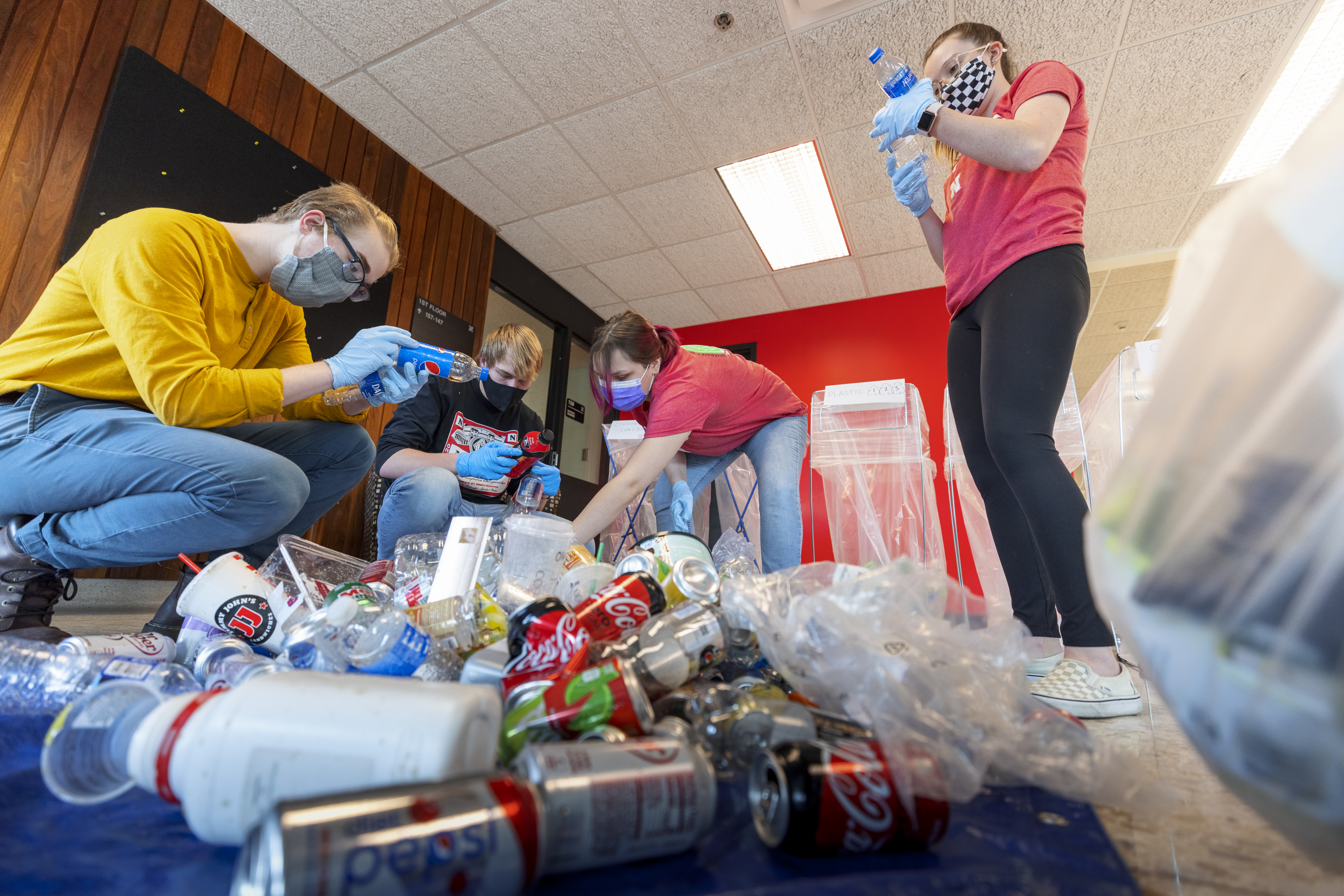 Students conduct a waste audit